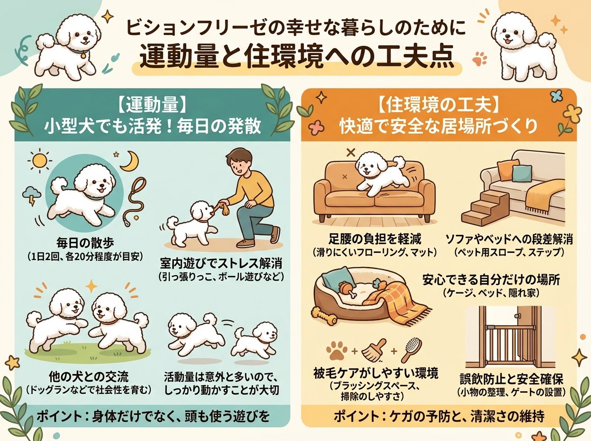ビションフリーゼ運動量と住環境への工夫点