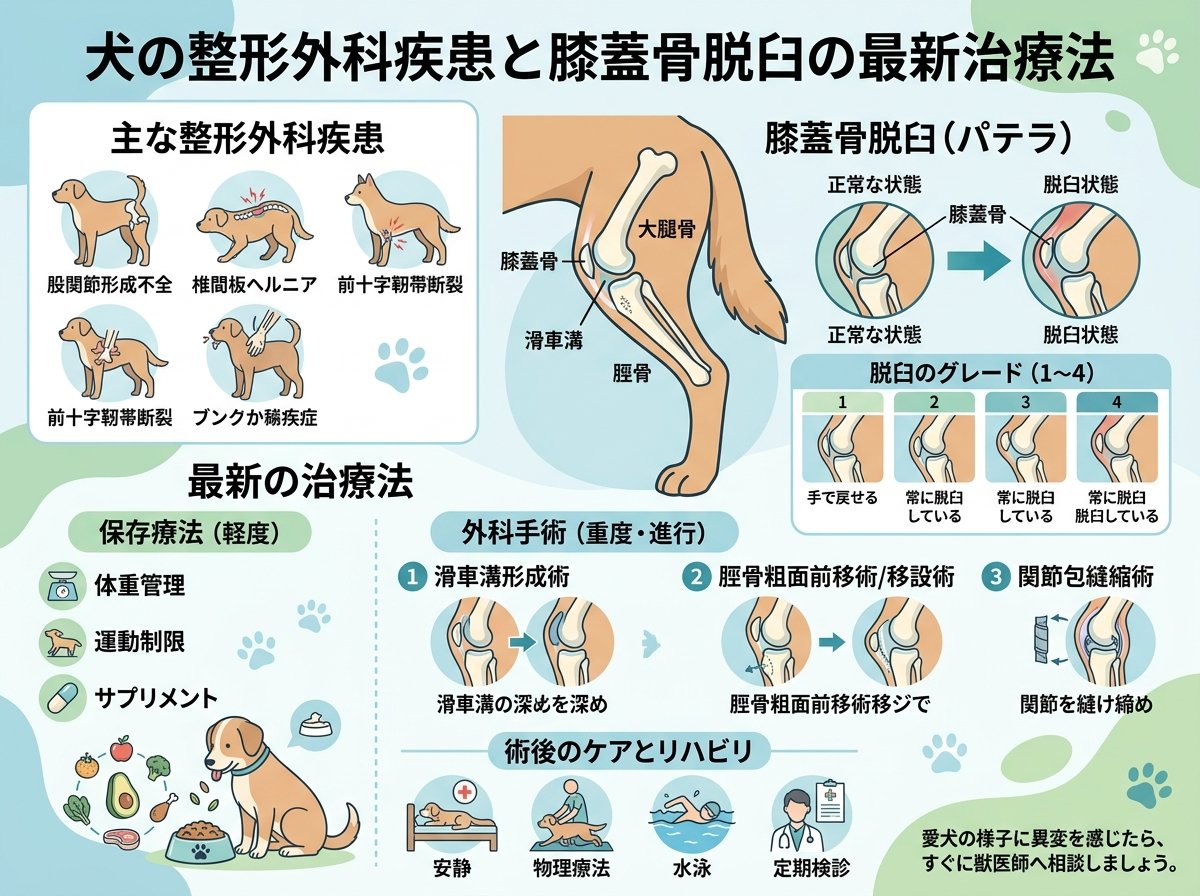 犬の整形外科疾患と膝蓋骨脱臼の最新治療法