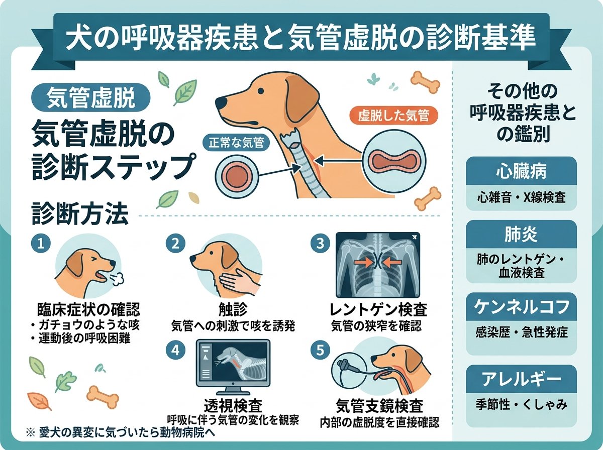 犬の呼吸器疾患と気管虚脱の診断基準