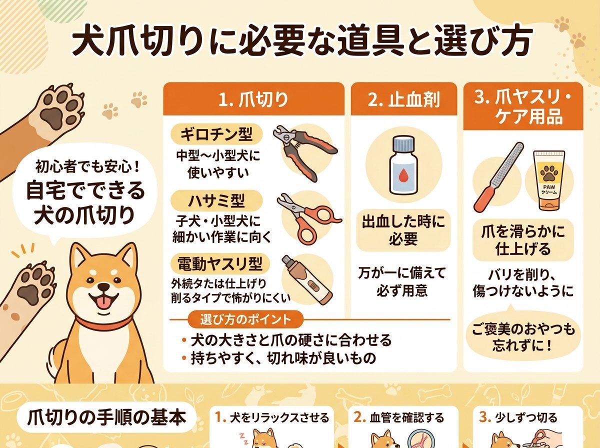 犬爪切りに必要な道具と選び方