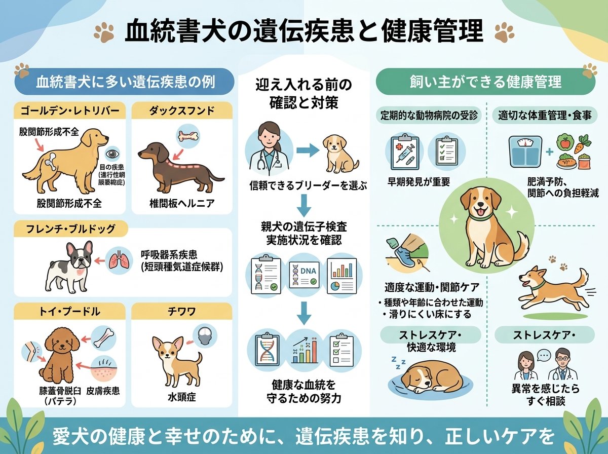 血統書犬の遺伝疾患と健康管理
