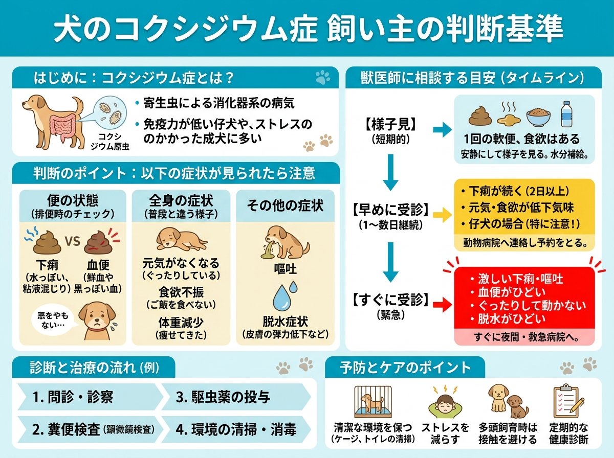 コクシジウム症に関する飼い主の判断基準