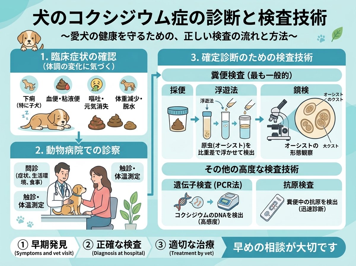 コクシジウム症の診断方法と検査技術