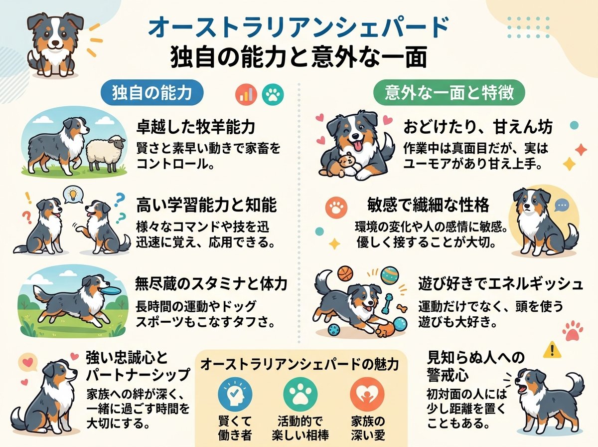 オーストラリアンシェパード独自の能力と意外な一面